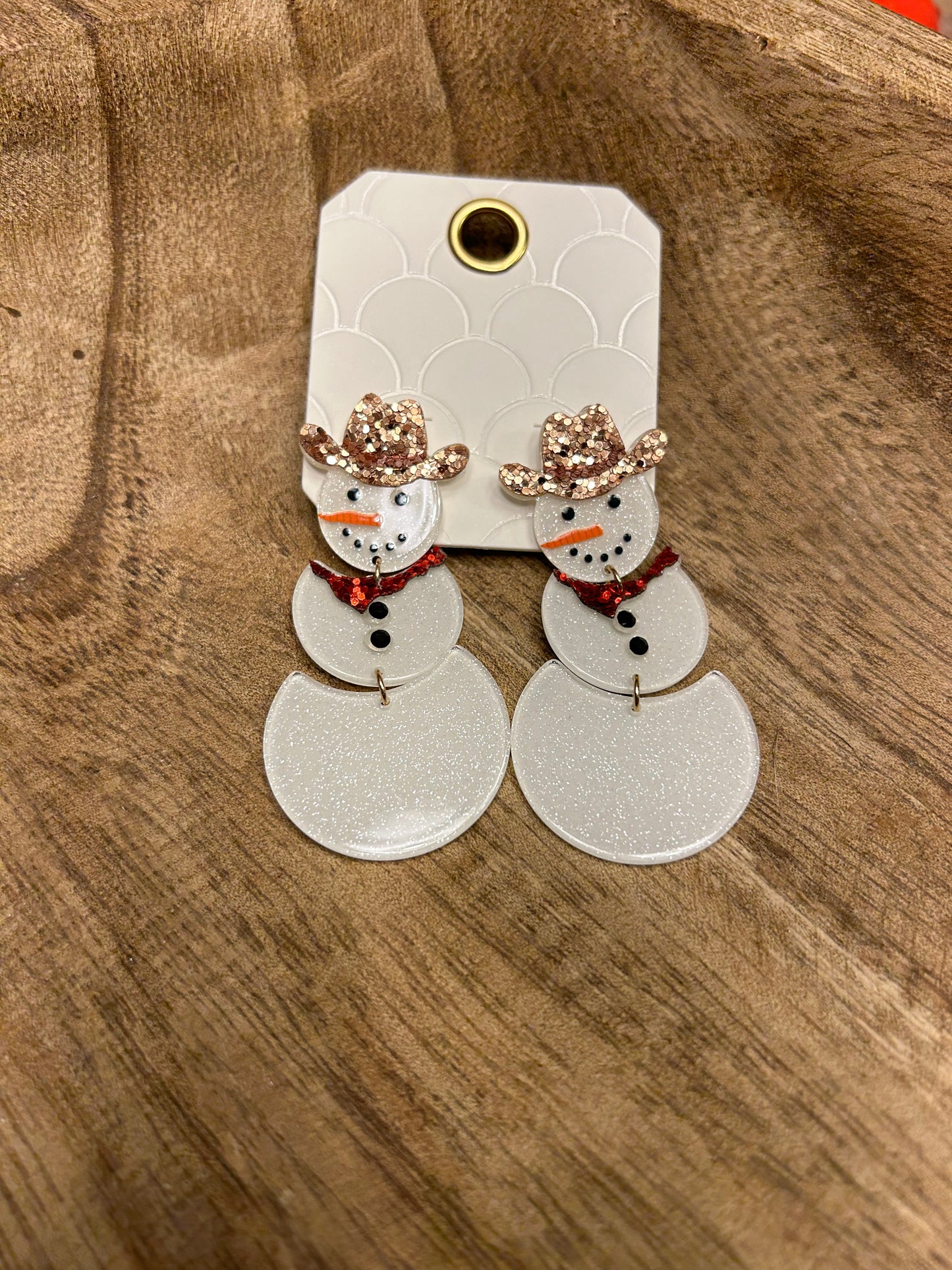 Howdy Snowman Earrings