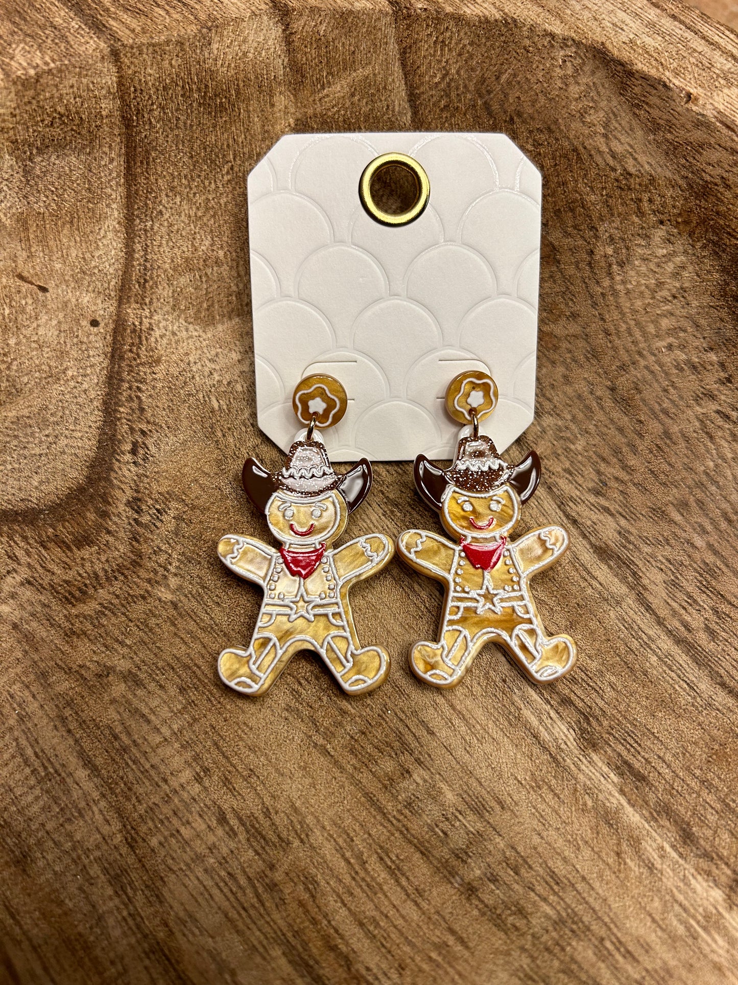 Howdy Gingerbread Earrings